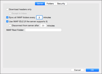 outlook for mac imap gmail sync limitations